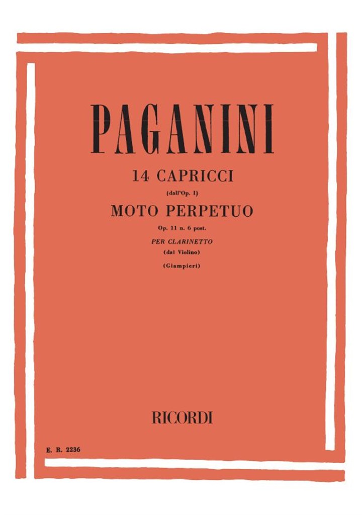 14 Capricci Dall'Op. 1 E 'Moto Perpetuo' Op.11